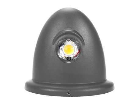 GLOBOSTAR® THIRD 93069 Μοντέρνο Φωτιστικό Τοίχου - Απλίκα LED 10W 1400lm 30° AC 220-240V Αδιάβροχο IP65 Θερμό Λευκό 2700K - Bridgelux COB Chip & TÜV SÜD Driver - Γκρι Ανθρακί Ματ - Μ15.1 x Π9.3 x Υ14.5cm - 5 Χρόνια Εγγύηση