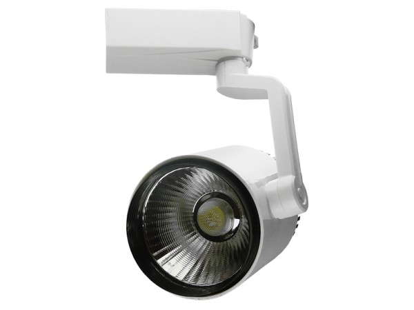 GloboStar S-40044 Διφασικό Bridgelux COB LED Φωτιστικό Σποτ Ράγας 30W 230V 3600lm 24° Ψυχρό Λευκό 6000k