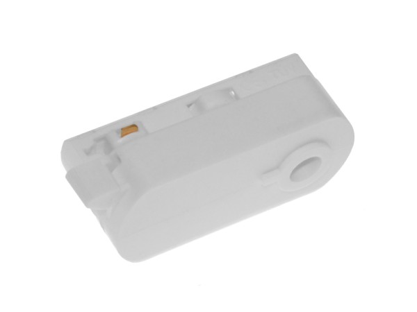 GloboStar S-40053 Διφασικός Connector 3 Καλωδίων Αντάπτορας Κρέμασης Φωτιστικών για Λευκή Ράγα Οροφής