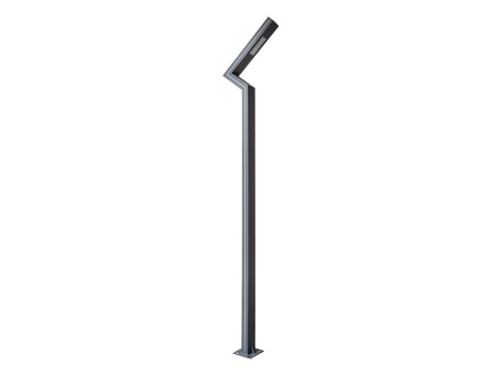 GLOBOSTAR® ZAPOPAN 90838 Φωτιστικό Urban Πλατείας/Πάρκου LED 30W 4080lm 120° AC 220-240V Αδιάβροχο IP65 Φυσικό Λευκό 5000K - Lumileds SMD Chip & Mean Well TÜV Driver - Γκρι Ανθρακί Ματ - Μ75 x Π14 x Υ360cm - 5 Χρόνια Εγγύηση