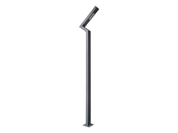 GLOBOSTAR® ZAPOPAN 90838 Φωτιστικό Urban Πλατείας/Πάρκου LED 30W 4080lm 120° AC 220-240V Αδιάβροχο IP65 Φυσικό Λευκό 5000K - Lumileds SMD Chip & Mean Well TÜV Driver - Γκρι Ανθρακί Ματ - Μ75 x Π14 x Υ360cm - 5 Χρόνια Εγγύηση