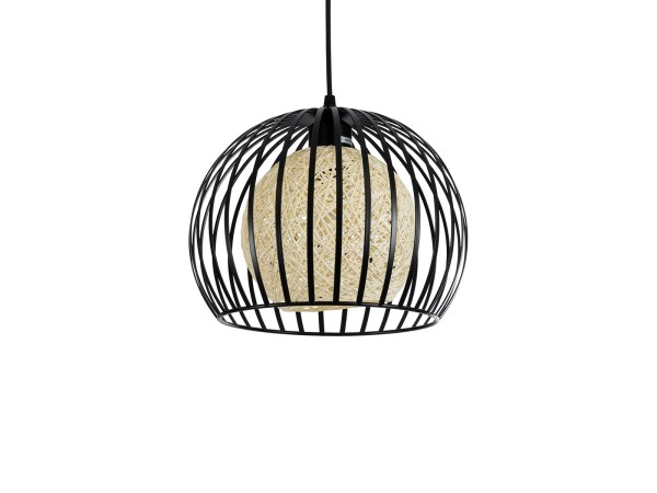 GLOBOSTAR® CARTER 00960 Μοντέρνο Κρεμαστό Φωτιστικό Οροφής με Ντουί 1 x E27 AC 220-240V IP20 - Μαύρο & Μπεζ - Μ28 x Π28 x Υ23cm GLOBOSTAR® CARTER 00960 Μοντέρνο Κρεμαστό Φωτιστικό Οροφής με Ντουί 1 x E27 AC 220-240V IP20 - Μαύρο & Μπεζ - Μ28 x Π28 x Υ23cm