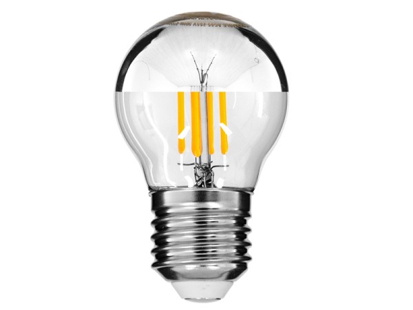 GLOBOSTAR® SPHERE 99102 Λάμπα E27 G45 LED 4W 440lm 320° AC 220-240V IP20 Θερμό Λευκό 2700K Dimmable - Filament Chip - Διάφανο με Ανεστραμμένο Καθρέπτη Νίκελ Χρώμιο - Μ4.5 x Π4.5 x Υ7.7cm - 3 Χρόνια Εγγύηση GLOBOSTAR® SPHERE 99102 Λάμπα E27 G45 LED 4W 440lm 320° AC 220-240V IP20 Θερμό Λευκό 2700K Dimmable - Filament Chip - Διάφανο με Ανεστραμμένο Καθρέπτη Νίκελ Χρώμιο - Μ4.5 x Π4.5 x Υ7.7cm - 3 Χρόνια Εγγύηση