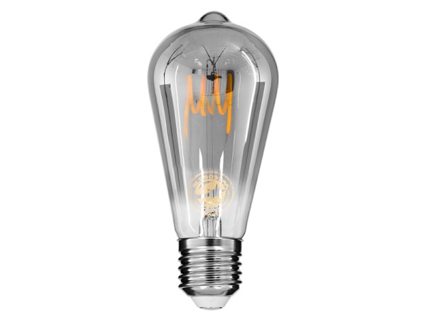 GLOBOSTAR® PEAR 99142 Λάμπα E27 ST64 LED 6W 470lm 360° AC 220-240V IP20 Θερμό Λευκό 2700K Dimmable - Soft T Spiral Filament Chip - Μαύρο Φιμέ - Μ6.4 x Π6.4 x Υ14.5cm - 3 Χρόνια Εγγύηση GLOBOSTAR® PEAR 99142 Λάμπα E27 ST64 LED 6W 470lm 360° AC 220-240V IP20 Θερμό Λευκό 2700K Dimmable - Soft T Spiral Filament Chip - Μαύρο Φιμέ - Μ6.4 x Π6.4 x Υ14.5cm - 3 Χρόνια Εγγύηση