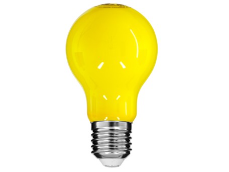 GLOBOSTAR® GLOBE 99241 Λάμπα E27 A60 LED 8W 700lm 360° AC 220-240V IP20 Κίτρινο Αντικουνουπική - Filament Chip - Μ6 x Π6 x Υ11cm - 3 Χρόνια Εγγύηση