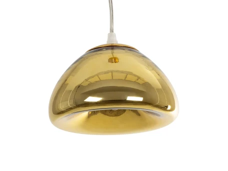 GLOBOSTAR® CRISTIN 999-0037 Μοντέρνο Κρεμαστό Φωτιστικό Οροφής με Ντουί 1 x G4 AC 220-240V IP20 - Χρυσό - Μ18 x Π18 x Υ13cm