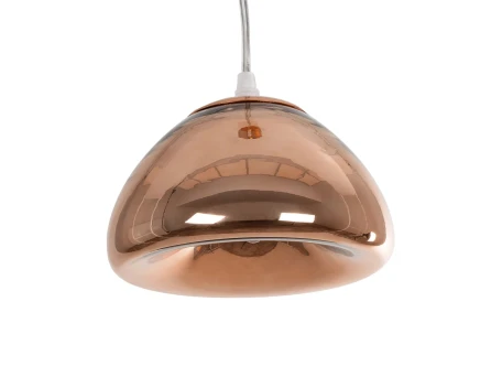 GLOBOSTAR® CRISTIN 999-0038 Μοντέρνο Κρεμαστό Φωτιστικό Οροφής με Ντουί 1 x G4 AC 220-240V IP20 - Χάλκινο - Μ18 x Π18 x Υ13cm