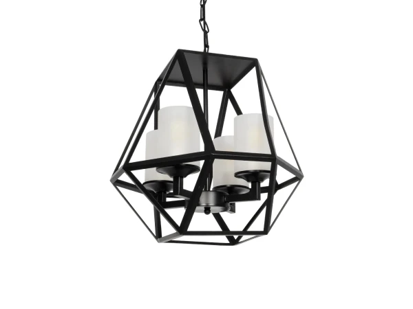 GLOBOSTAR® DASTAR 999-0091 Vintage Κρεμαστό Φωτιστικό Οροφής με Ντουί 4 x E27 AC 220-240V IP20 - Μαύρο & Λευκό - Μ42 x Π42 x Υ43cm GLOBOSTAR® DASTAR 999-0091 Vintage Κρεμαστό Φωτιστικό Οροφής με Ντουί 4 x E27 AC 220-240V IP20 - Μαύρο & Λευκό - Μ42 x Π42 x Υ43cm