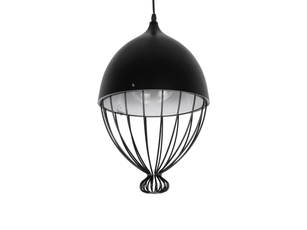 GLOBOSTAR® CANARIO 999-0111 Vintage Κρεμαστό Φωτιστικό Οροφής με Ντουί 1 x E27 AC 220-240V IP20 - Μαύρο - Μ28 x Π28 x Υ47cm