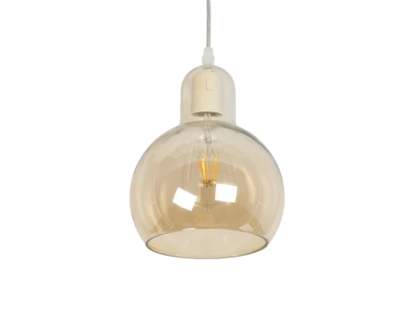 GLOBOSTAR® LUCREZIA 999-0143 Μοντέρνο Κρεμαστό Φωτιστικό Οροφής με Ντουί 1 x E27 AC 220-240V IP20 - Μελί - Μ18 x Π18 x Υ24cm