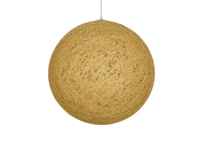 GLOBOSTAR® OCEANA 999-0155 Boho Κρεμαστό Φωτιστικό Οροφής με Ντουί 1 x E27 AC 220-240V IP20 - Μπεζ & Χρυσό - Μ60 x Π60 x Υ60cm