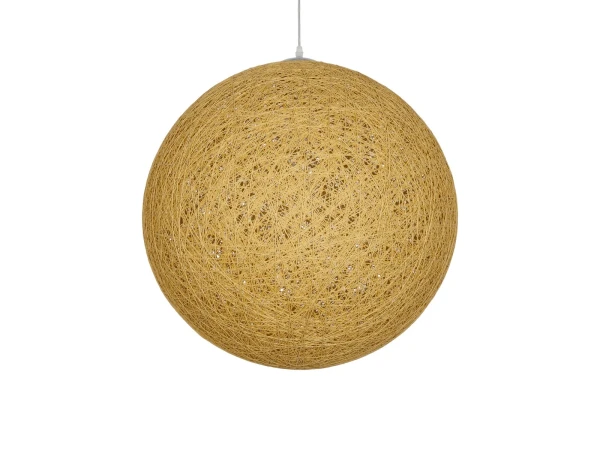 GLOBOSTAR® OCEANA 999-0155 Boho Κρεμαστό Φωτιστικό Οροφής με Ντουί 1 x E27 AC 220-240V IP20 - Μπεζ & Χρυσό - Μ60 x Π60 x Υ60cm