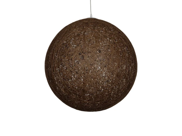 GLOBOSTAR® OCEANA 999-0156 Boho Κρεμαστό Φωτιστικό Οροφής με Ντουί 1 x E27 AC 220-240V IP20 - Καφέ - Μ60 x Π60 x Υ60cm