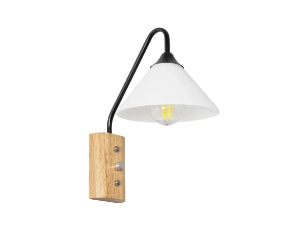 GLOBOSTAR® ALESSIA 999-0177 Μοντέρνο Φωτιστικό Τοίχου - Απλίκα με Ντουί 1 x E27 AC 220-240V IP20 - Μπεζ & Μαύρο - Μ18 x Π26 x Υ29cm