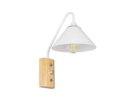 GLOBOSTAR® ALESSIA 999-0178 Μοντέρνο Φωτιστικό Τοίχου - Απλίκα με Ντουί 1 x E27 AC 220-240V IP20 - Μπεζ & Λευκό - Μ18 x Π26 x Υ29cm