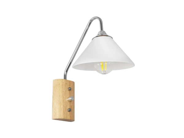 GLOBOSTAR® ALESSIA 999-0179 Μοντέρνο Φωτιστικό Τοίχου - Απλίκα με Ντουί 1 x E27 AC 220-240V IP20 - Μπεζ & Ασημί - Μ18 x Π26 x Υ29cm