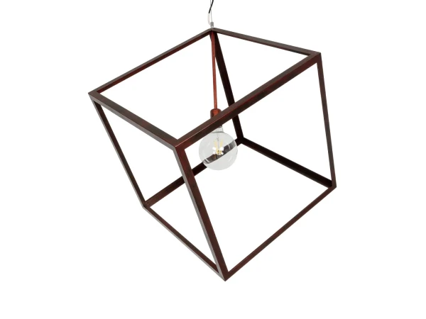 GLOBOSTAR® CUBE 999-0216 Μοντέρνο Κρεμαστό Φωτιστικό Οροφής με Ντουί 1 x E27 AC 220-240V IP20 - Χάλκινο - Μ70 x Π70 x Υ87cm