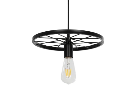 GLOBOSTAR® CASTOR 999-0228 Vintage Κρεμαστό Φωτιστικό Οροφής με Ντουί 1 x E27 AC 220-240V IP20 - Μαύρο - Μ30 x Π30 x Υ11cm