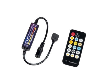 GLOBOSTAR® CCTCONTROLLER 73356 Σετ Dimmer / Controller με RF Ασύρματο Χειριστήριο με 2 x 3A 72W Κανάλια DC 12-24V 6A 144W Max IP20 - RF2.4Ghz - Μ30 x Π1.7 x Υ1cm - 2 Χρόνια Εγγύηση