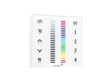 Ασύρματο LED RGB Χειριστήριο Αφής και Τοίχου 2.4G RF Έως και 4 Διαφορετικά Groups DC GloboStar 73417 M8.5xΠ2xΥ8.5