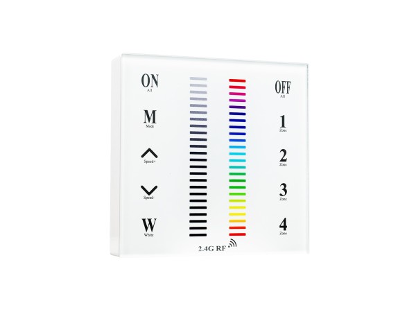 Ασύρματο LED RGB Χειριστήριο Αφής και Τοίχου 2.4G RF Έως και 4 Διαφορετικά Groups DC GloboStar 73417 M8.5xΠ2xΥ8.5
