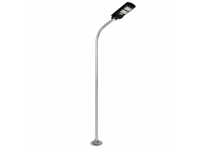 GLOBOSTAR® URBANO-280 GLB-000-0007 Μεταλλικός Γαλβανισμένος Στύλος Φωτισμού για Φωτοβολταϊκό Φωτιστικό Δρόμου Εξωτερικού Χώρου - Ασημί Γαλβανιζέ - Μ84 x Π25 x Υ280cm