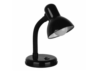 GLOBOSTAR® STUDENT GLB-102-0007 Μοντέρνο Επιτραπέζιο Φωτιστικό Πορτατίφ με Ντουί 1 x E27 AC 220-240V IP20 - Μαύρο - Μ14 x Π14 x Υ32cm