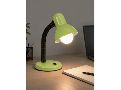 GLOBOSTAR® STUDENT GLB-102-0010 Μοντέρνο Επιτραπέζιο Φωτιστικό Πορτατίφ με Ντουί 1 x E27 AC 220-240V IP20 - Πράσινο & Μαύρο - Μ14 x Π14 x Υ32cm