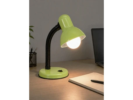 GLOBOSTAR® STUDENT GLB-102-0010 Μοντέρνο Επιτραπέζιο Φωτιστικό Πορτατίφ με Ντουί 1 x E27 AC 220-240V IP20 - Πράσινο & Μαύρο - Μ14 x Π14 x Υ32cm