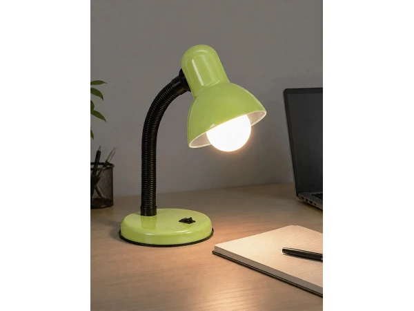 GLOBOSTAR® STUDENT GLB-102-0010 Μοντέρνο Επιτραπέζιο Φωτιστικό Πορτατίφ με Ντουί 1 x E27 AC 220-240V IP20 - Πράσινο & Μαύρο - Μ14 x Π14 x Υ32cm