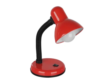 GLOBOSTAR® STUDENT GLB-102-0012 Μοντέρνο Επιτραπέζιο Φωτιστικό Πορτατίφ με Ντουί 1 x E27 AC 220-240V IP20 - Κόκκινο & Μαύρο - Μ14 x Π14 x Υ32cm