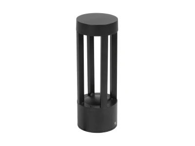 GLOBOSTAR® PRISM GLB-103-0018 Φωτιστικό Κολωνάκι Κήπου LED 8W 720lm 90° AC 220-240V Αδιάβροχο IP65 Θερμό Λευκό 2700K - Sanan SMD Chip - Μαύρο Ματ - Μ10.5 x Π10.5 x Υ30cm - 3 Χρόνια Εγγύηση