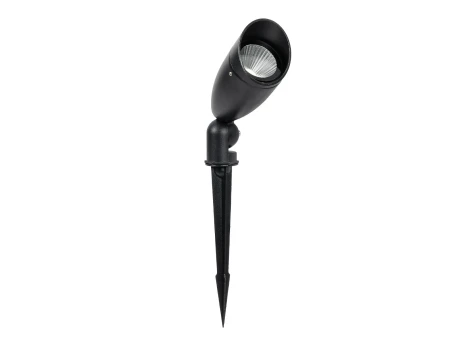 GLOBOSTAR® TRABI GLB-103-0028 Φωτιστικό Σποτ για Φυτά - Δέντρα με Βάση Κήπου / Καρφωτό LED 12W 1080lm 24° DC 24V Αδιάβροχο IP65 Θερμό Λευκό 2700K - Sanan SMD Chip - Μαύρο Ματ - Μ6.5 x Π6.5 x Υ18.5cm - 3 Χρόνια Εγγύηση