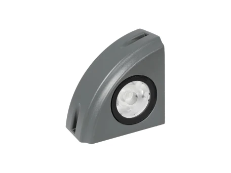 GLOBOSTAR® FLOODORA GLB-103-0029 Προβολέας Σποτ Wall Washer LED 3W 270lm 5° AC 220-240V Αδιάβροχο IP65 Θερμό Λευκό 2700K - Sanan SMD Chip - Γκρι Ανθρακί Ματ - Μ8 x Π5 x Υ8cm - 3 Χρόνια Εγγύηση