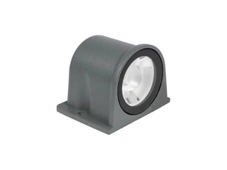 GLOBOSTAR® FLOODORA GLB-103-0030 Προβολέας Σποτ Wall Washer LED 3W 270lm 5° AC 220-240V Αδιάβροχο IP65 Θερμό Λευκό 2700K - Sanan SMD Chip - Γκρι Ανθρακί Ματ - Μ6.5 x Π5.5 x Υ5cm - 3 Χρόνια Εγγύηση