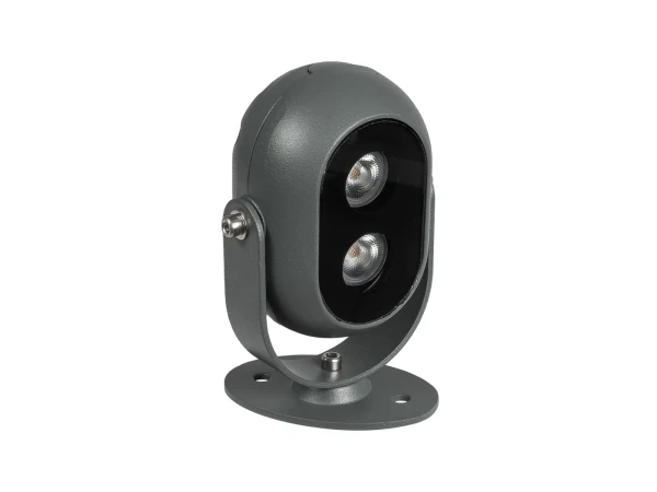 GLOBOSTAR® FLOODIS GLB-103-0031 Προβολέας Σποτ Wall Washer LED 4W 360lm 24° AC 220-240V Αδιάβροχο IP65 Θερμό Λευκό 2700K - Sanan SMD Chip - Γκρι Ανθρακί Ματ - Μ7 x Π5 x Υ11cm - 3 Χρόνια Εγγύηση