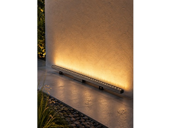 GLOBOSTAR® WASHERLUMA GLB-103-0033 Μπάρα Φωτισμού Wall Washer LED 36W 3240lm 30° AC 220-240V Αδιάβροχο IP65 Θερμό Λευκό 2700K - Sanan SMD Chip - Γκρι Ανθρακί Ματ - Μ100 x Π4 x Υ6.5cm - 3 Χρόνια Εγγύηση