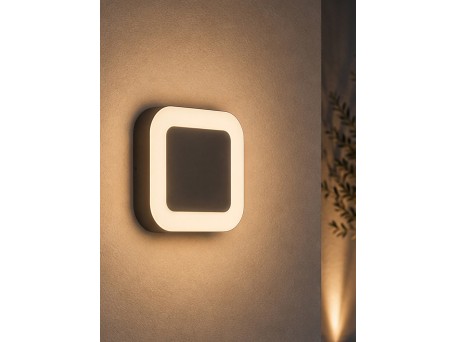 GLOBOSTAR® LINEART GLB-103-0039 Φωτιστικό Τοίχου / Απλίκα LED 18W 1620lm 120° AC 220-240V Αδιάβροχο IP65 Θερμό Λευκό 2700K - Sanan SMD Chip - Μαύρο Ματ - Μ20 x Π4.5 x Υ20cm - 3 Χρόνια Εγγύηση
