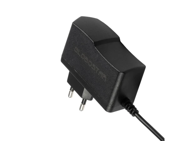 GLOBOSTAR® VOLTIX GLB-107-0001 Τροφοδοτικό/Μετασχηματιστής Class II SELV 12W 1A AC 220-240V σε DC 12V IP20 - Μαύρο Ματ - Μ7.3 x Π4 x Υ2.8cm - 3 Χρόνια Εγγύηση