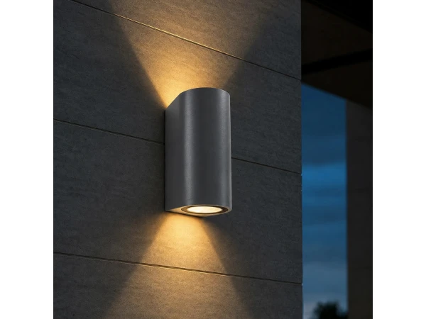 kelvo® MURANO KLV-101-0016 Φωτιστικό Τοίχου / Απλίκα για 2 Λάμπες MR16 με Ντουί GU10 AC 220-240V Αδιάβροχο IP65 - Γκρι Ανθρακί Ματ - Μ8 x Π8 x Υ15cm kelvo® MURANO KLV-101-0016 Φωτιστικό Τοίχου / Απλίκα για 2 Λάμπες MR16 με Ντουί GU10 AC 220-240V Αδιάβροχο IP65 - Γκρι Ανθρακί Ματ - Μ8 x Π8 x Υ15cm