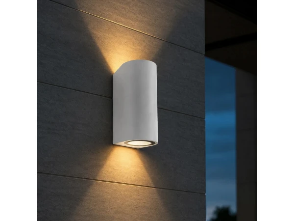 kelvo® MURANO KLV-101-0017 Φωτιστικό Τοίχου / Απλίκα για 2 Λάμπες MR16 με Ντουί GU10 AC 220-240V Αδιάβροχο IP65 - Λευκό Ματ - Μ8 x Π8 x Υ15cm kelvo® MURANO KLV-101-0017 Φωτιστικό Τοίχου / Απλίκα για 2 Λάμπες MR16 με Ντουί GU10 AC 220-240V Αδιάβροχο IP65 - Λευκό Ματ - Μ8 x Π8 x Υ15cm