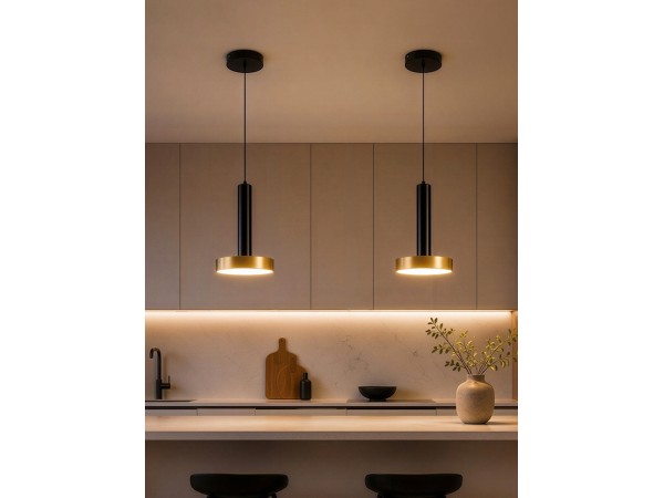 kelvo® ZANE KLV-101-0349 Κρεμαστό Φωτιστικό Οροφής LED 18W 1800lm 120° AC 220-240V IP20 Ρυθμιζόμενο Λευκό CCT με Χειριστήριο από 2700K έως 6000K Dimmable - Lumileds SMD Chip - Σατινέ Χρυσό Βούρτσας & Μαύρο Ματ - Μ15 x Π15 x Υ20cm - 3 Χρόνια Εγγύηση kelvo® ZANE KLV-101-0349 Κρεμαστό Φωτιστικό Οροφής LED 18W 1800lm 120° AC 220-240V IP20 Ρυθμιζόμενο Λευκό CCT με Χειριστήριο από 2700K έως 6000K Dimmable - Lumileds SMD Chip - Σατινέ Χρυσό Βούρτσας & Μαύρο Ματ - Μ15 x Π15 x Υ20cm - 3 Χρόνια Εγγύηση