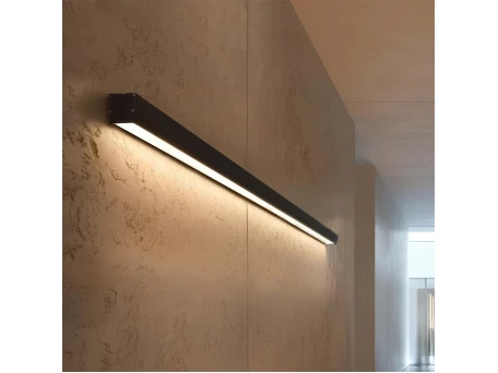 kelvo® ORION KLV-101-0362-V3 Φωτιστικό Τοίχου / Απλίκα LED 72W 7200lm 120° AC 220-240V IP20 Ρυθμιζόμενο Λευκό CCT με Χειριστήριο από 2700K έως 6000K Dimmable - Lumileds SMD Chip - Μαύρο Ματ - Μ120 x Π5.5 x Υ7cm - 3 Χρόνια Εγγύηση