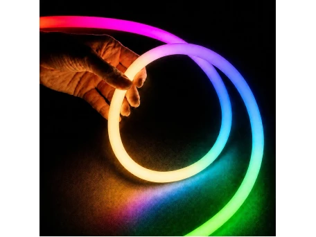 kelvo® AURAFLEX KLV-101-0508 Ταινία Neon Flex LED 14W/m 840lm/m 360° DC 24V Αδιάβροχο IP65 120 x SMD5054 Chip/m Πολύχρωμο RGB+WW Dimmable - Sanan SMD Chip - Μ1000 x Π2 x Υ2cm - Ρολό 10 Μέτρων - 6 Χρόνια Εγγύηση