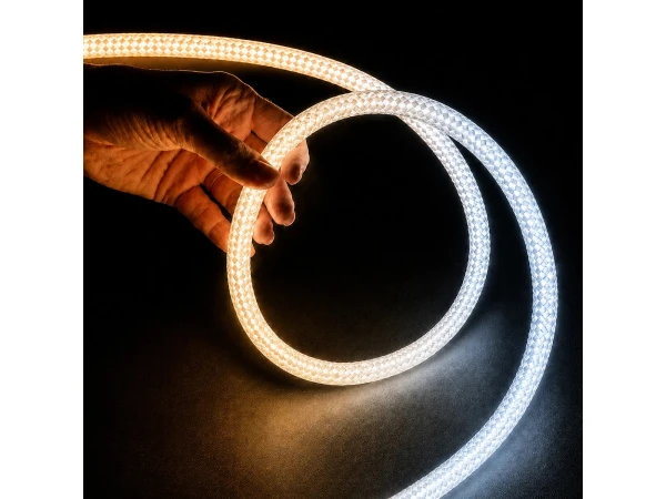 kelvo® GLOWFLEX KLV-101-0513 Ταινία Neon Flex με Πλεκτή Υφασμάτινη Επένδυση LED 14W/m 1400lm/m 360° DC 24V Αδιάβροχο IP65 504 x SMD2835 Chip/m Ρυθμιζόμενο Λευκό CCT από 2700K έως 6000K Dimmable - Lumileds SMD Chip - Μ1000 x Π2.2 x Υ2.2cm - Ρολό 10 Μέτρων 