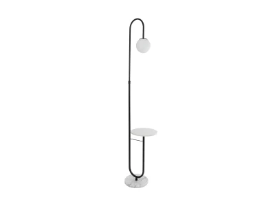 kelvo® CORDELIA KLV-102-0005 Επιδαπέδιο Φωτιστικό για Λάμπα με Ντουί 1 x E27 AC 220-240V IP20 - Μαύρο Ματ & Λευκό - Μ30 x Π34 x Υ180cm