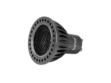 kelvo® KYRON DARK 36° KLV-103-0008 Σποτ GU10 MR16 με Honeycomb Anti-Glare Reflector LED 7W 770lm CRI (Ra) ≥ 90 36° AC 220-240V IP20 Θερμό Λευκό 2700K Dimmable - Bridgelux COB Chip - Γκρι Ανθρακί & Μαύρο Ματ - Μ5 x Π5 x Υ5.7cm - 3 Χρόνια Εγγύηση