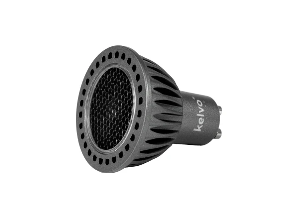 kelvo® KYRON DARK 36° KLV-103-0010 Σποτ GU10 MR16 με Honeycomb Anti-Glare Reflector LED 7W 840lm CRI (Ra) ≥ 90 36° AC 220-240V IP20 Φυσικό Λευκό 4500K Dimmable - Bridgelux COB Chip - Γκρι Ανθρακί & Μαύρο Ματ - Μ5 x Π5 x Υ5.7cm - 3 Χρόνια Εγγύηση