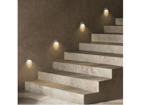 kelvo® STEPART KLV-101-0102 Φωτιστικό Σκαλοπατιού / Διαδρόμου LED 3W 375lm 45° AC 220-240V Αδιάβροχο IP65 Θερμό Λευκό 2700K - Lumileds SMD Chip & TÜV SÜD Driver - Γκρι Ανθρακί Ματ - Μ13 x Π5.5 x Υ26cm - 5 Χρόνια Εγγύηση