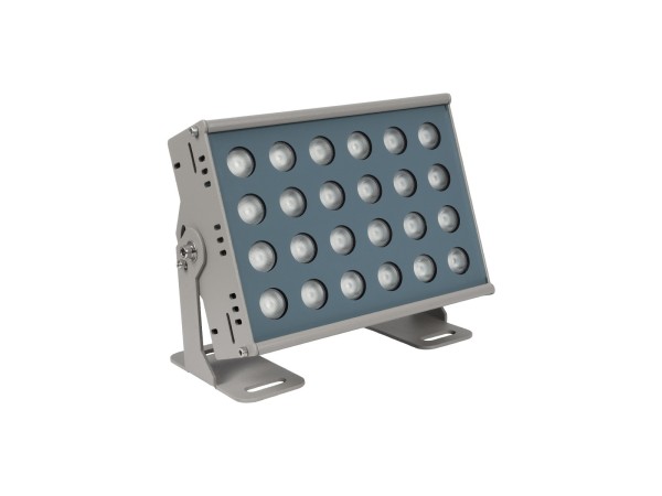 GLOBOSTAR® FLOODHENO 999-0264 Προβολέας Σποτ Wall Washer LED 36W 2880lm 30° DC 24V Αδιάβροχο IP65 Πολύχρωμο RGB Dimmable DMX512 - Bridgelux SMD Chip - Γκρι - Μ22 x Π11 x Υ16.5cm - 3 Χρόνια Εγγύηση